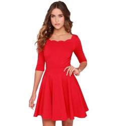 Tengo-Women-Slim-Flared-Tunic-Corrugated-Neckline-Red-Dress1