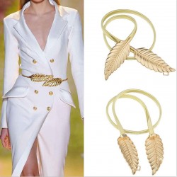 New-Golden-Silver-Fashionable-Women-Leaves-Elastic-Waist-Dress-Belt-Strap-Waistband-Promotion-Sale-Wholesale-1
