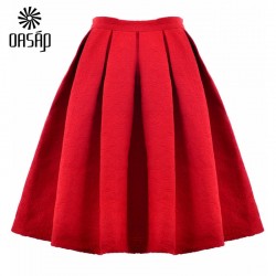 OASAP-2015-Wholesale-High-Waist-Saia-Midi-Puff-Skirt-Women-Long-Summer-Style-Skirt-Europe-America-1