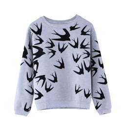 Spring-Autumn-Women-Casual-Grey-Crewneck-Sweatshirts-Long-Sleeve-3D-Swallow-Pullover-Free-Shipping-1