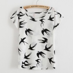 Sunny-New-women-t-shirt-summer-tops-print-number-69-banana-elephant-swallow-letters-casual-1