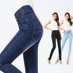 Top-Quality-Elastic-High-Waist-Women-Slim-Jeans-skinny-Fit-Vintage-Elastic-Cotton-Thin-Pencil-Pants-1