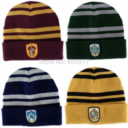 Warm-fashion-Harry-Potter-Gryffindor-Wool-Knit-Beanie-Hat-Cap-Slytherin-Ravenclaw-Hufflepuff-Emblem-School-Hats-1