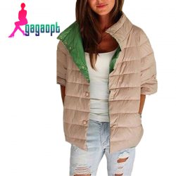 Gagaopt-Bomber-Jacket-Khaki-Black-Female-Down-Jacket-Women-Basic-Coats-Half-Sleeve-Parka-Warm-Winter-1